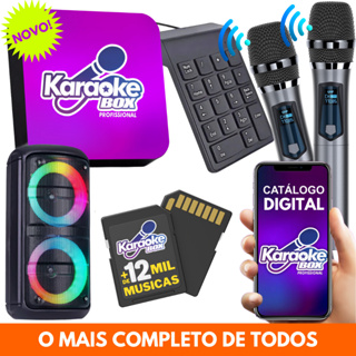 Karaoke Box Com + De 12 mil Músicas Com Pontuação Jukebox Top 2025 em Oferta na Shopee