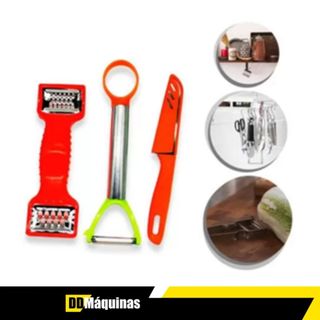 Kit 3 Peças Ralador Manual Fatiador De Legumes  - 123Útil em Oferta na Shopee