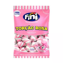Marshmallows Torção Rosa 250g Fini