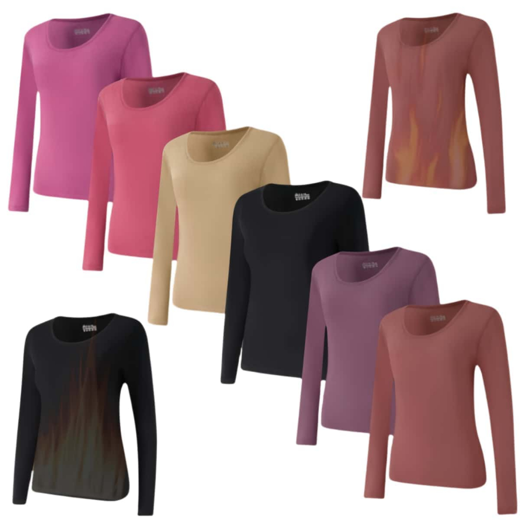 Z&D Lingerie Blusa Térmica Feminina Segunda Pele Manga Longa Dupla Camada Aveludada  DRNY0...