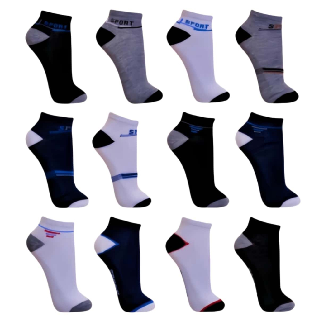 Z&D Lingerie Kit 12-24  Pares Meias Soquete Masculino Cores Variadas