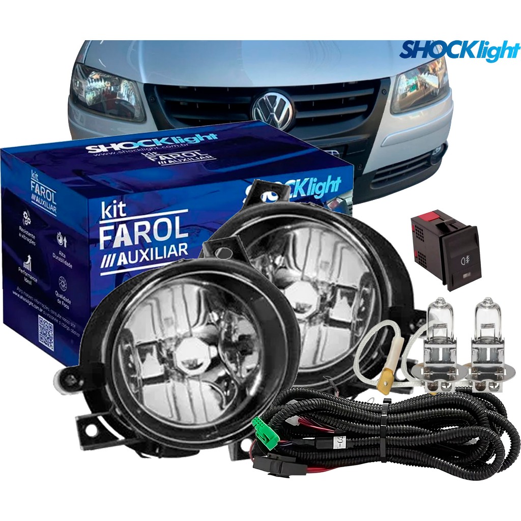 Farol Milha Gol G4 2006 2007 2008 2009 2010 2011 2012 2013 2014 Fox Saveiro Botão Original