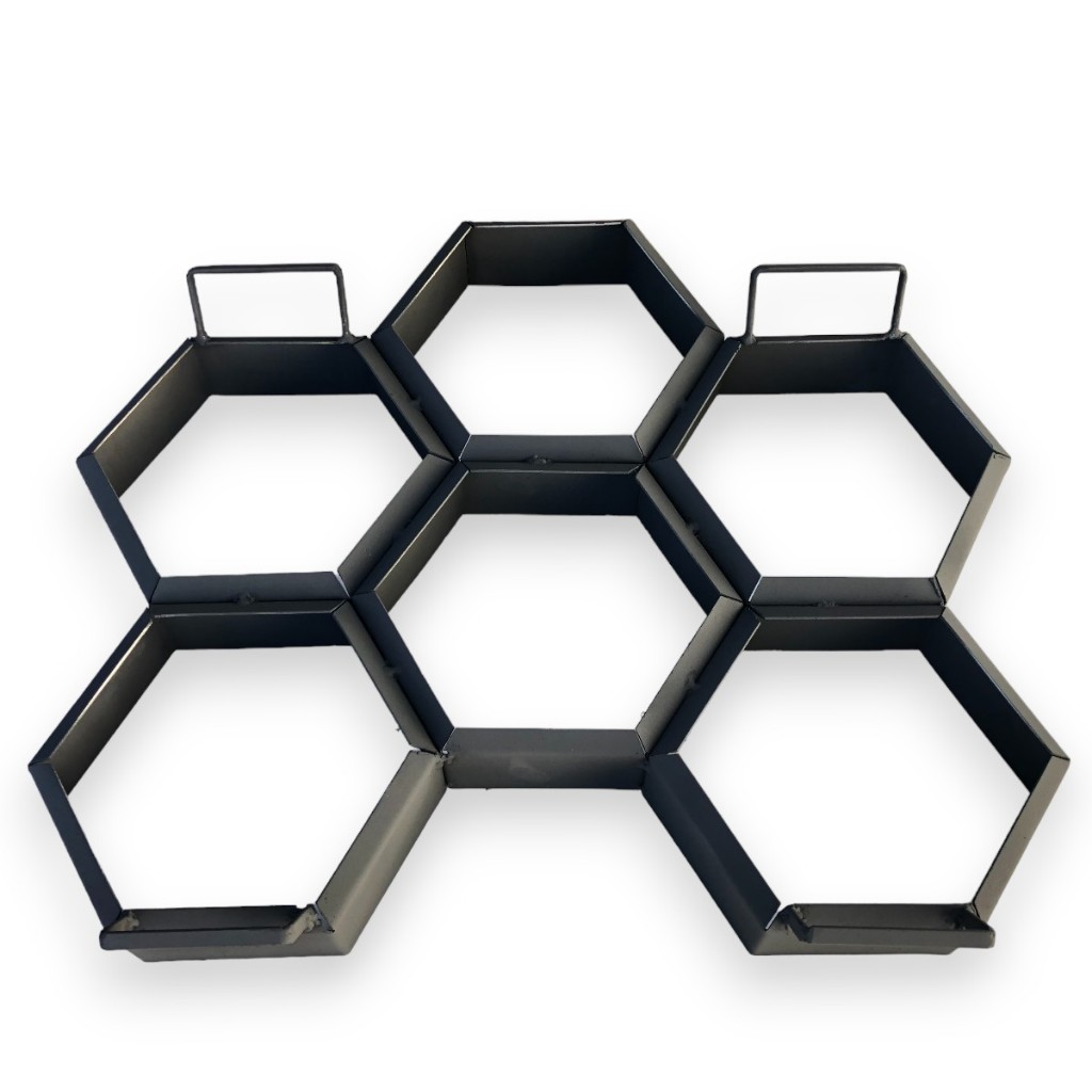 Forma Aço Fazer Bloco Sextavado 20 X 20 X 4cm - Frete Gratis