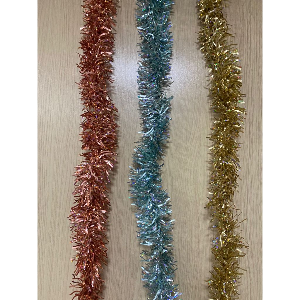 FESTAO  METALIZADO 09X02CM - WINCY NATAL Enfeite Natal Festão Grosso Metalizado
