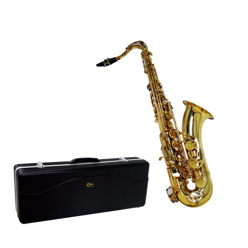 Saxofone Tenor Shelter Laqueado Dourado com Boquilha e Bag - Hobbies & Collections