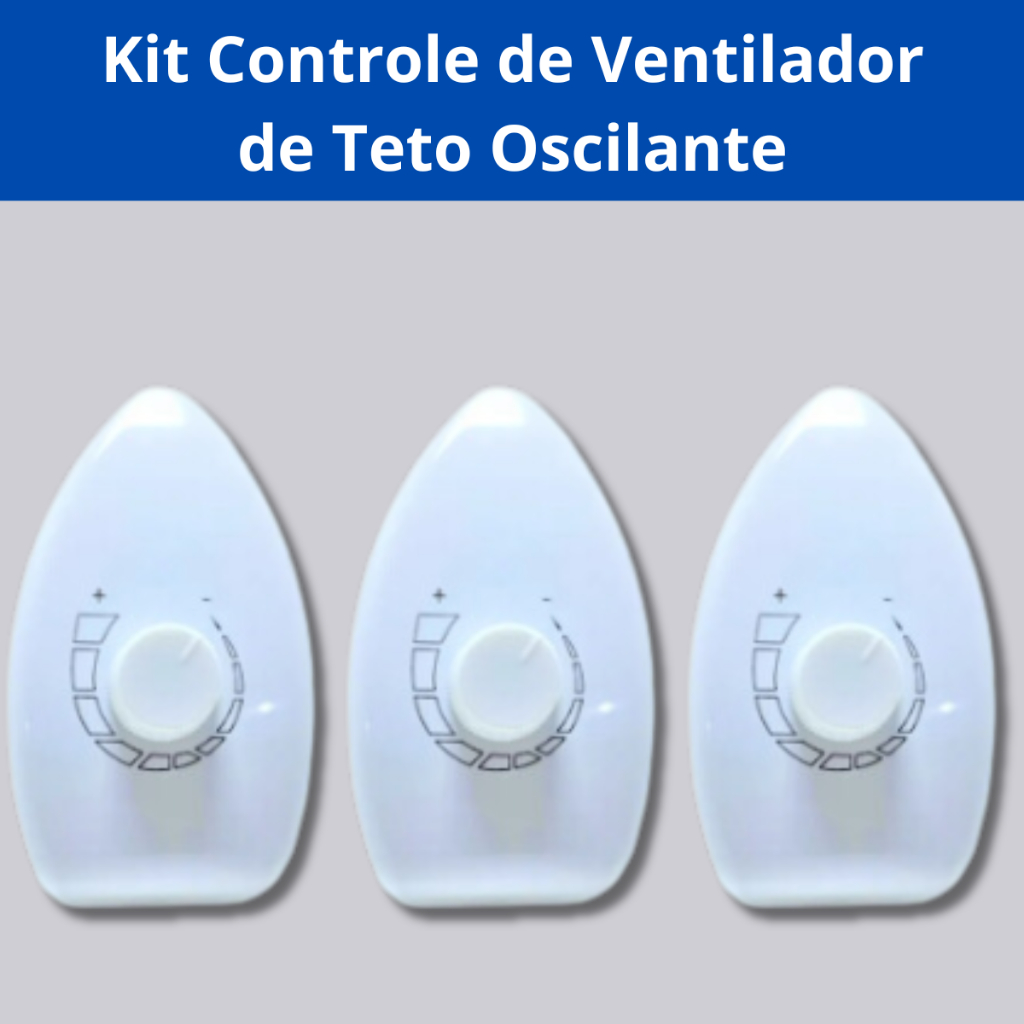 3 Chave Rotativa Ventilador Oscilante Parede Externo Bivolt