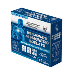 Magnesio Quelato 60 Cápsulas - Health Labs em Oferta na Shopee