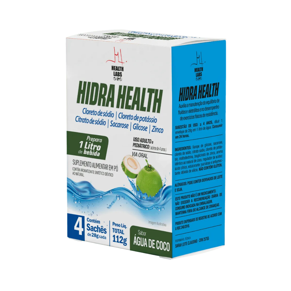Hidra Health 4 unidades 28g Água de coco - Health Labs