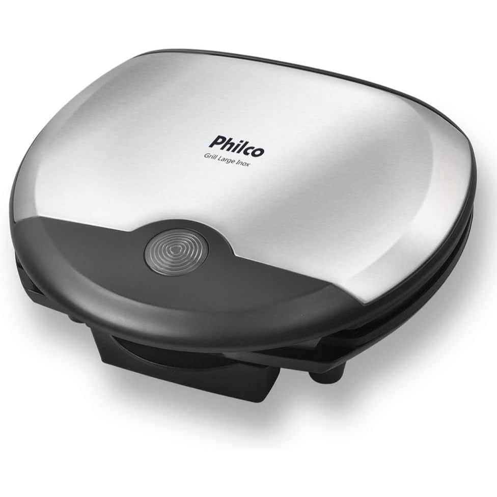 Grill Large Antiaderente Placas Onduladas Sanduicheira Elétrica Philco 1200W