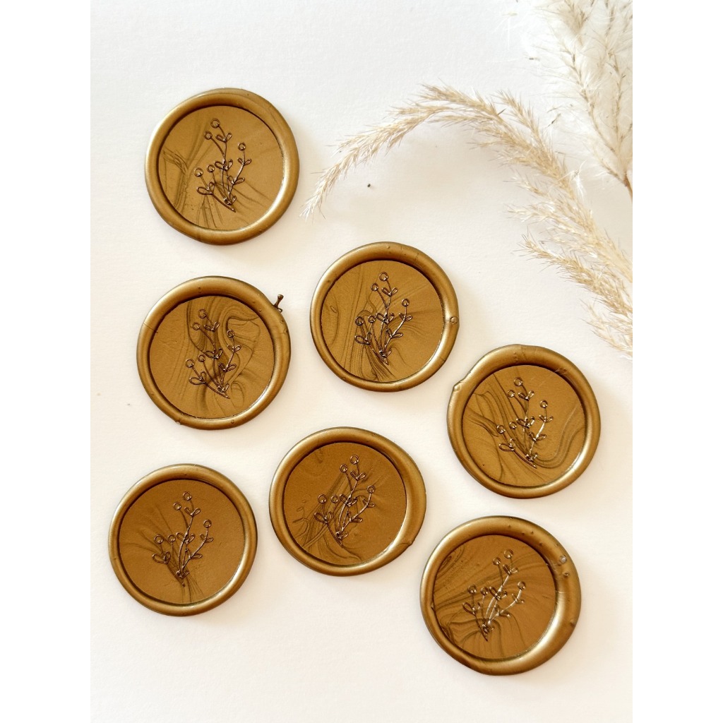 Lacres de cera Jasmin convite de casamento - Envio Imediato