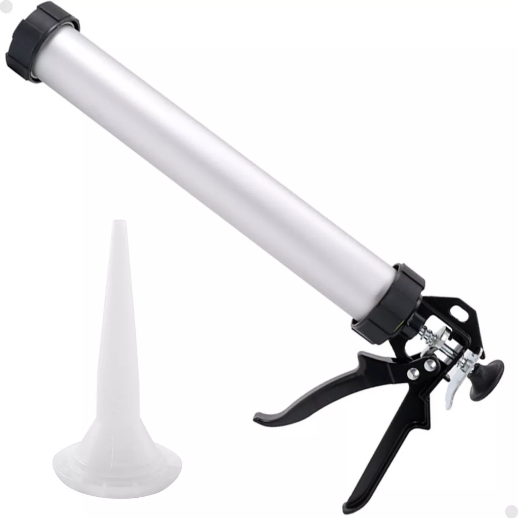 Pistola Aplicadora Silicone Profissional 600ml Em Alumínio