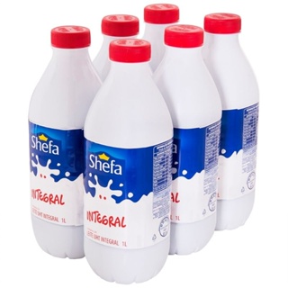 Leite UHT GFA Integral Shefa 1L - 6 Unidades em Oferta na Shopee