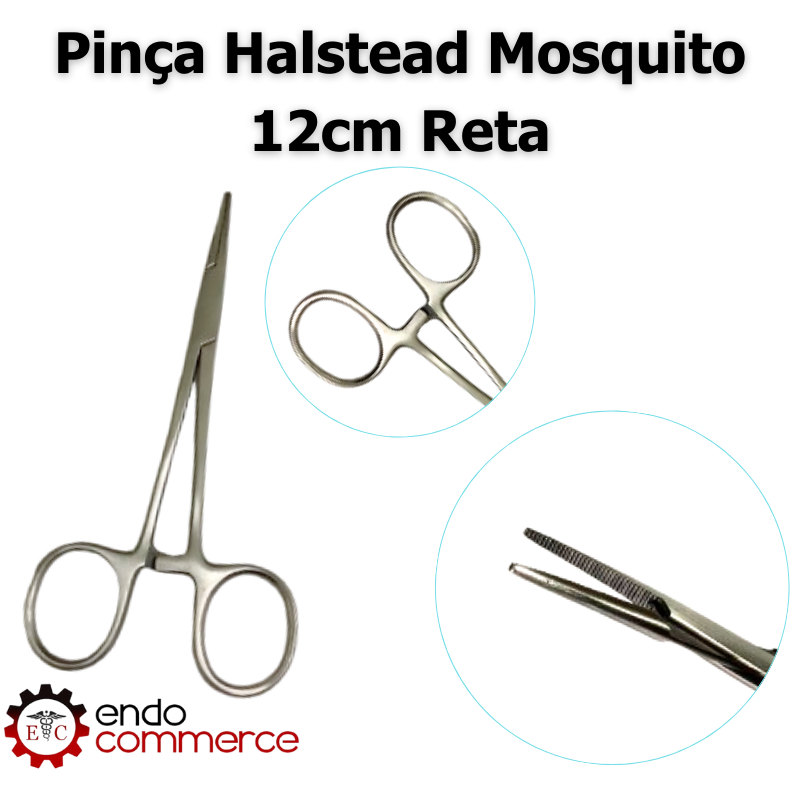 Pinça Cirurgica Halstead Mosquito 12 Cm Reta Aço Inox Premium Medicina Cirurgia em Oferta na Shopee