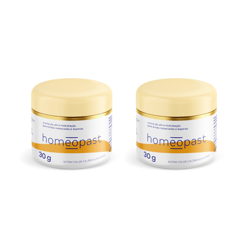 Kit Creme Ultra Hidratação Homeopast 30g - Acaba C/ os Pés Rachados e Ressecados