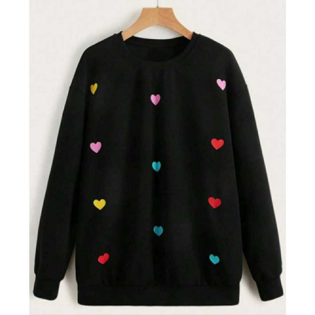 MOLETOM UNISSEX CORAÇÃO 100% ALGODAO em Oferta na Shopee
