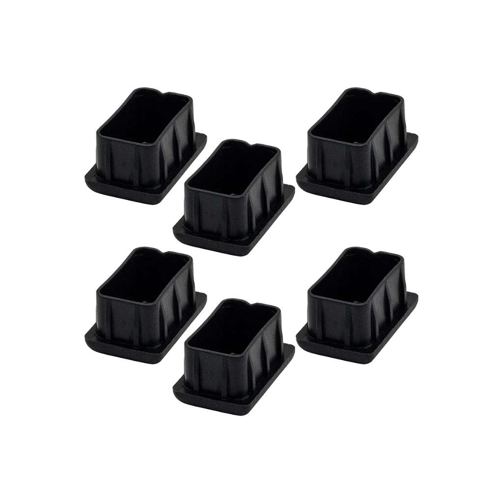 Kit Com 6 Ponteiras Internas Plástica Para Pé De Cadeira Metalon 30x20mm