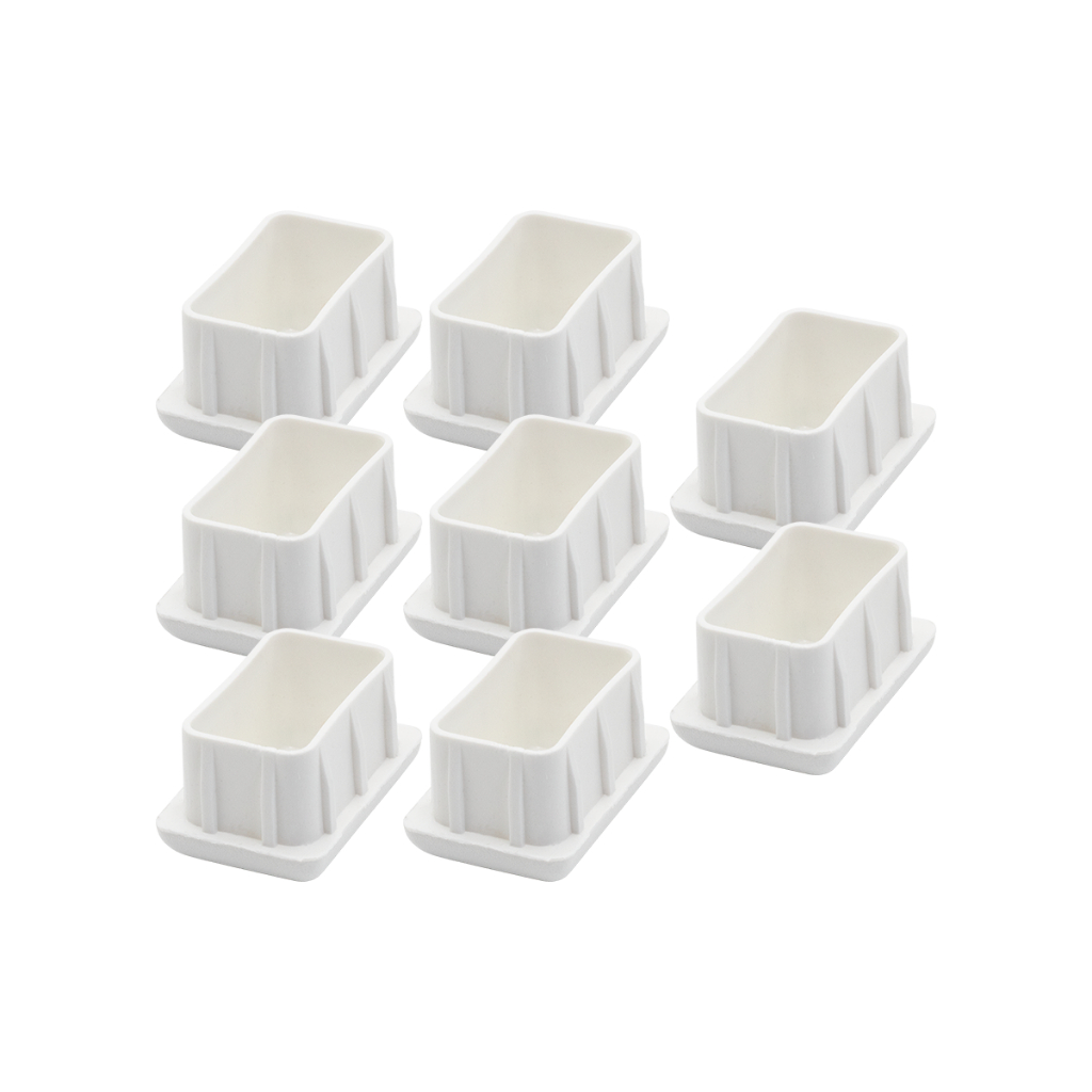 8 Unidades Ponteira Tampa Interna Plástica Pé Cadeira Metalon 30x20