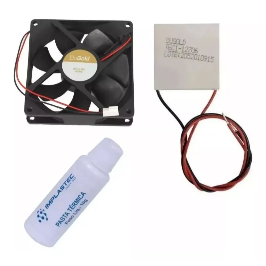Kit Cooler Ventilador + Placa Peltier + Pasta Térmica Purificador