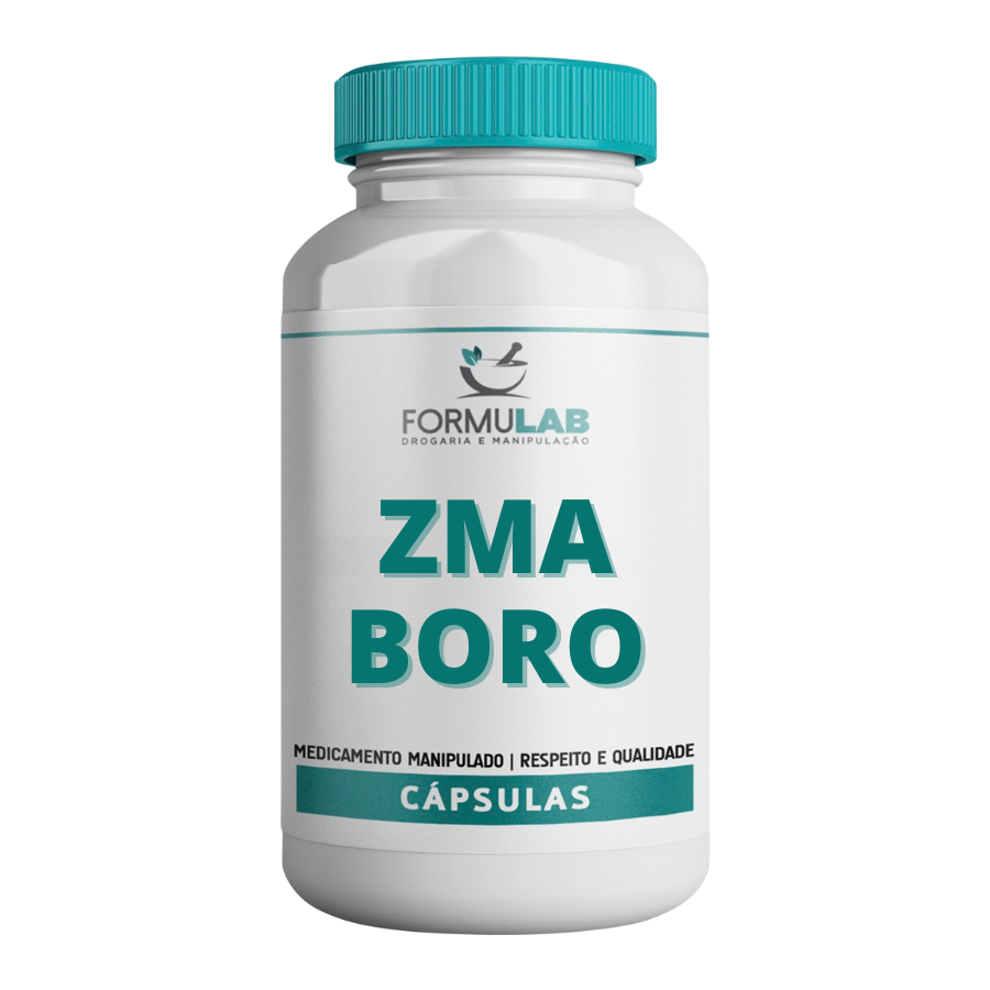 ZMA 250mg + Boro Quelato 10mg 60 Cápsulas (ZMA - Zinco 50mg + Aspartato de Magnésio 190mg + B6 10mg)