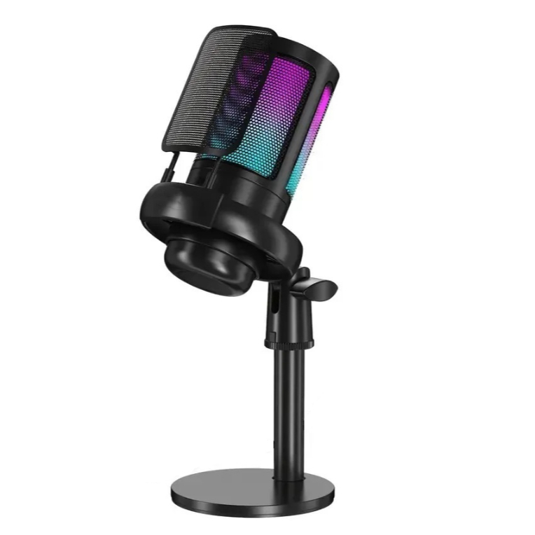 Microfone Condensador RGB Gamer USB-C Cabo 1.8 Metros em Oferta na Shopee