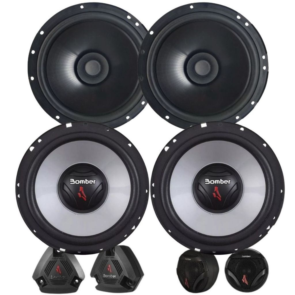 Kit 2 Vias 6  Bomber Upgrade 200w + Par de 6  Bomber Coaxial 100w - Spare Parts and Accessories for Vehicles
