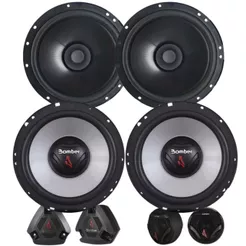 Kit 2 Vias 6 Bomber Upgrade 200w + Par de 6 Bomber Coaxial 100w