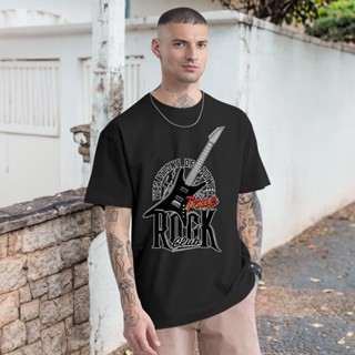 Camiseta True Rock Camisa Rockeiro Guitar Gola Redonda Oversized 100% Algodão em Oferta na Shopee