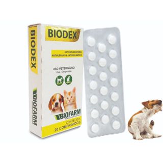 Biodex 20 cp Remédio Coceira Cachorro e Gatos Antialérgico para Cachorro Anti inflamatório em Oferta na Shopee