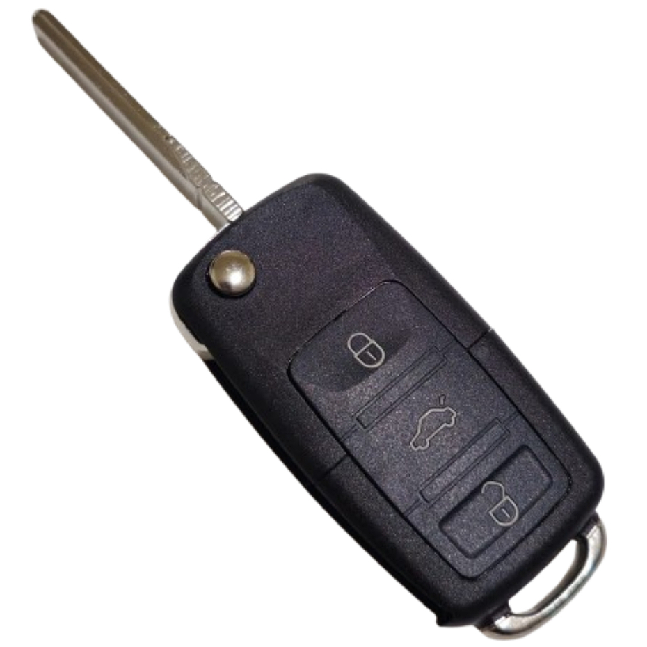 Carcaca da chave canivete gol g5 polo bora 3 botões Vw - Capa oca para reposicao da original quando desgasta ou quebra