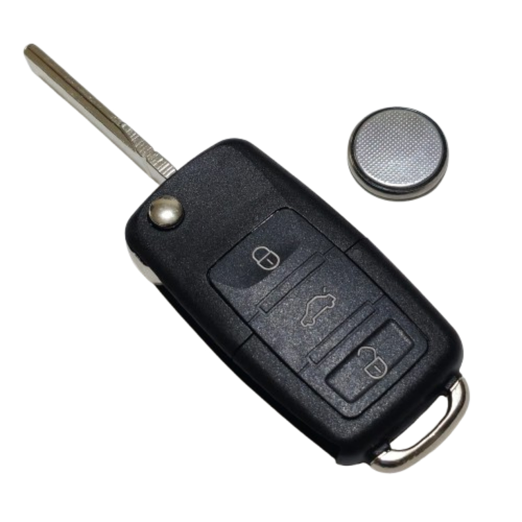 kit Carcaca oca Pra Chave Canivete Gol G5 Voyage Polo Com Pilha 2032 Vw capa oca reposicao da original quando desgastada, substitui chave  tambem Fks