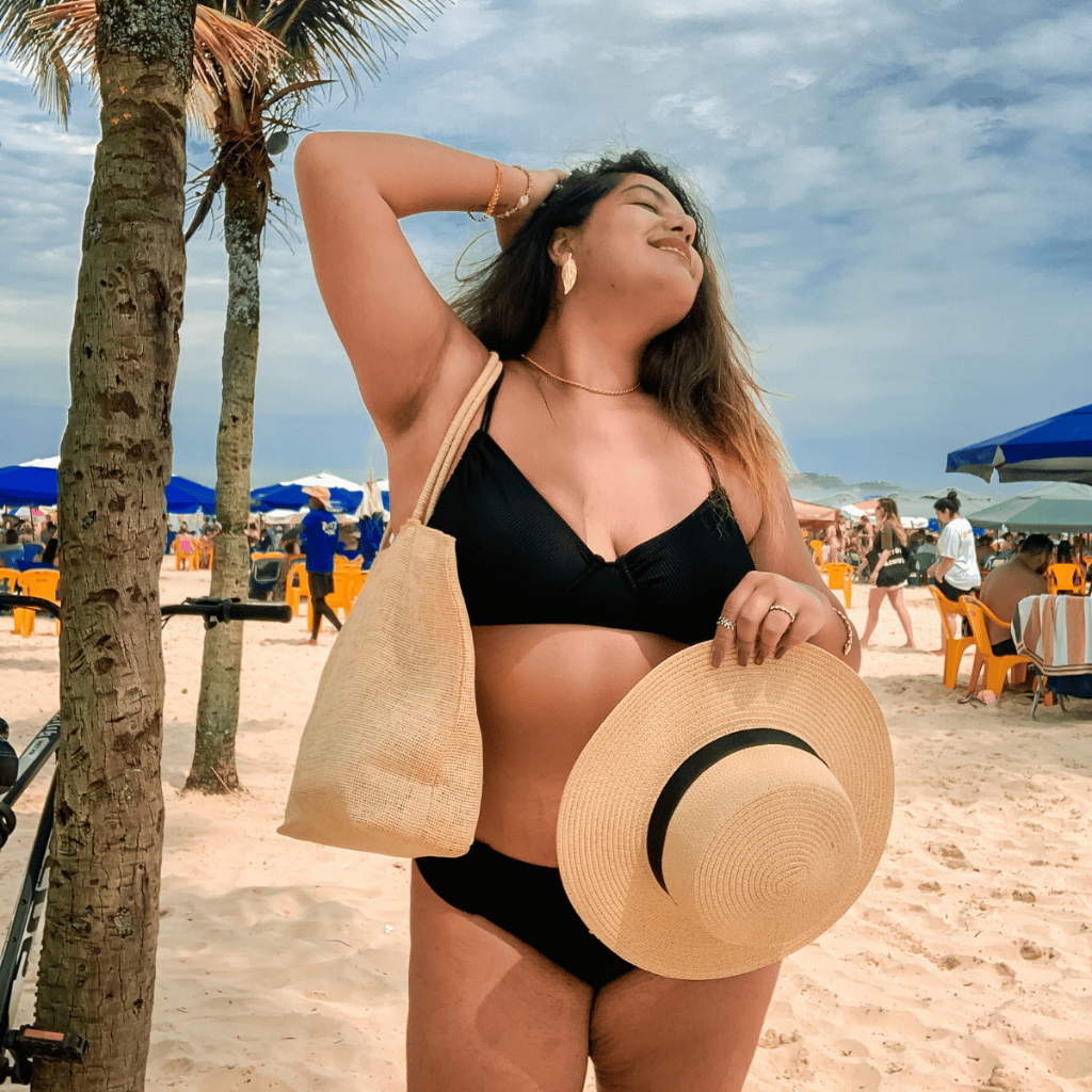 Kit Bolsa de Praia Feminina Sacola de Palha Trançada Moda Verão Bolsa Conjunto Praiano Grande
