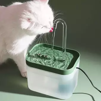 MIW Bebedouro Fonte de Água Elevado Automático Com Filtro 3 Estágios Para Pet Cachorro Gato 1.5L