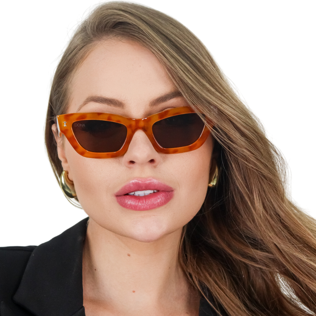 Óculos De Sol Feminino Jasmim Gatinho Retrô Vintage Acetato Italiano Proteção Total UV400