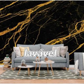 Papel De Parede Adesivo Mármore Preto C Dourado Brilhante Lavável 4,5 METROS X 60CM Moveis Bancada  Cozinha Banheiro em Oferta na Shopee