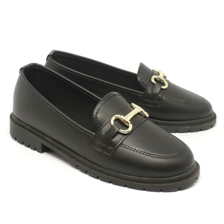 Mocassim Feminino Oxford Dok Sider Sapato Clássico Leve Confortável Preto, Off