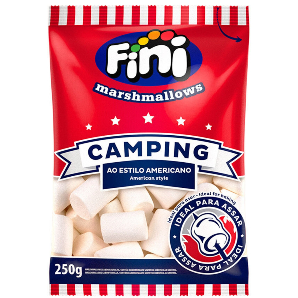 Marshmallows Camping Estilo Americano 250g Fini em Oferta na Shopee