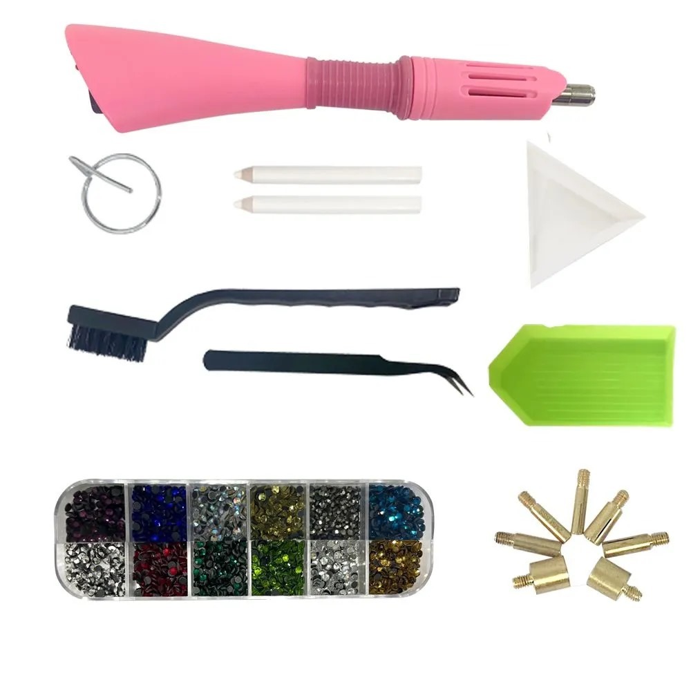 Kit Caneta Aplicadora de Strass Mais Caixinha De Strass sortido