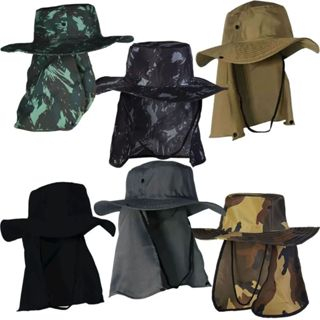 Chapéu Pescador Proteção Nuca Com Cordão Australiano Praia em Oferta na Shopee