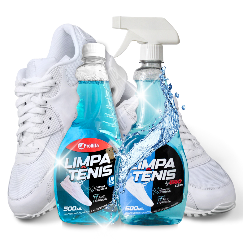 kit 2 Limpa Tênis Spray Premium Provita Limpeza Profunda 500ml (Contem 2 Borrifador)