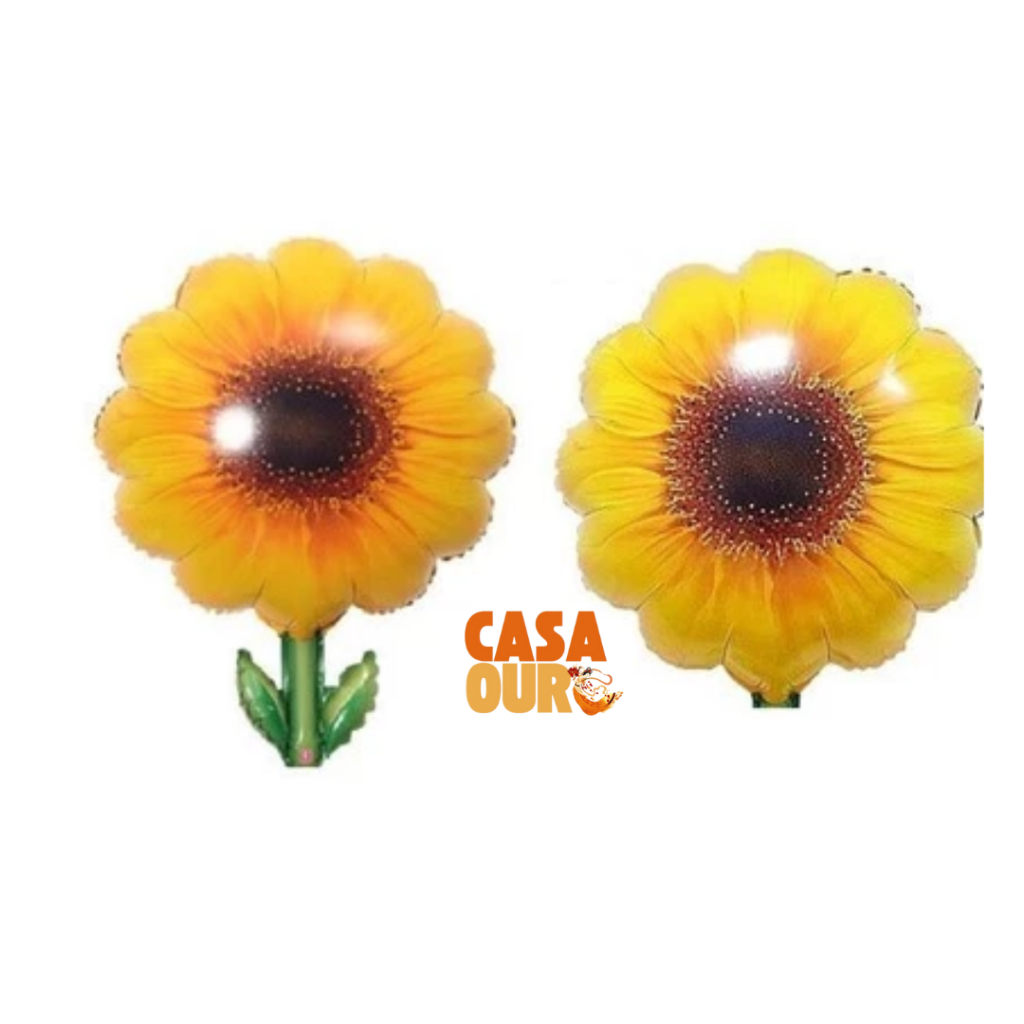 kit com 10 unidades Balão Girassol 10 polegadas e 18 polegadas em Oferta na Shopee