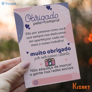100+ Unidades Card Cartão De Agradecimento Muito Obrigado Por Ser Nosso Cliente Marca A Gente em Oferta na Shopee