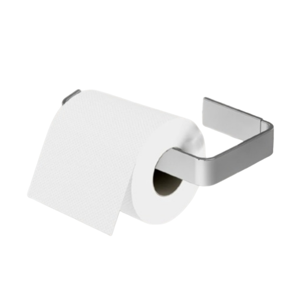 Papeleira Porta Papel Higiênico Quadrada Inox Cromo Premium - Reforçada