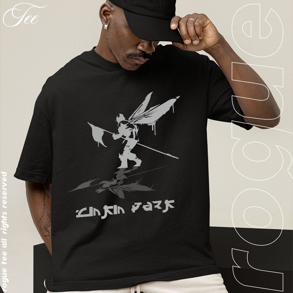 Camiseta Basica e OVERSIZED Linkin Park Logo Hybrid Theory Album Rock Vintage 90s Unissex