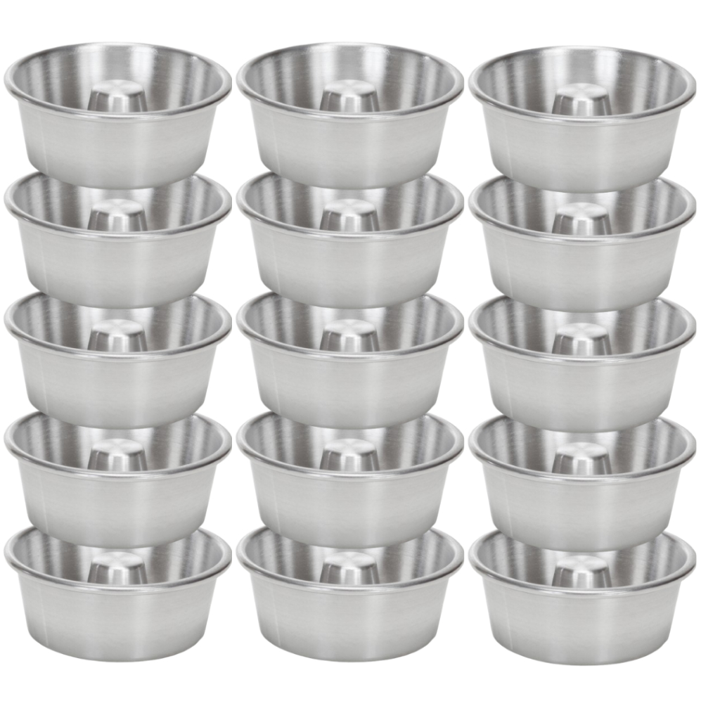 Kit 15 Formas Mini 200ml Para Pudim Bolo Vulcão N10 - 10cm de diâmetro 5cm de altura Confeitaria