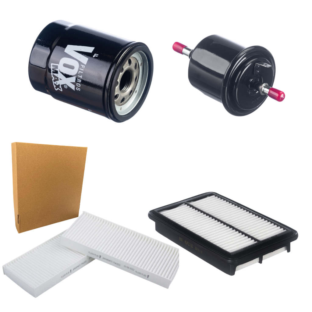 Kit Filtros Jac J3 1.4 1.5 16v 2011> Ar, Óleo, Combustível e Ar condicionado