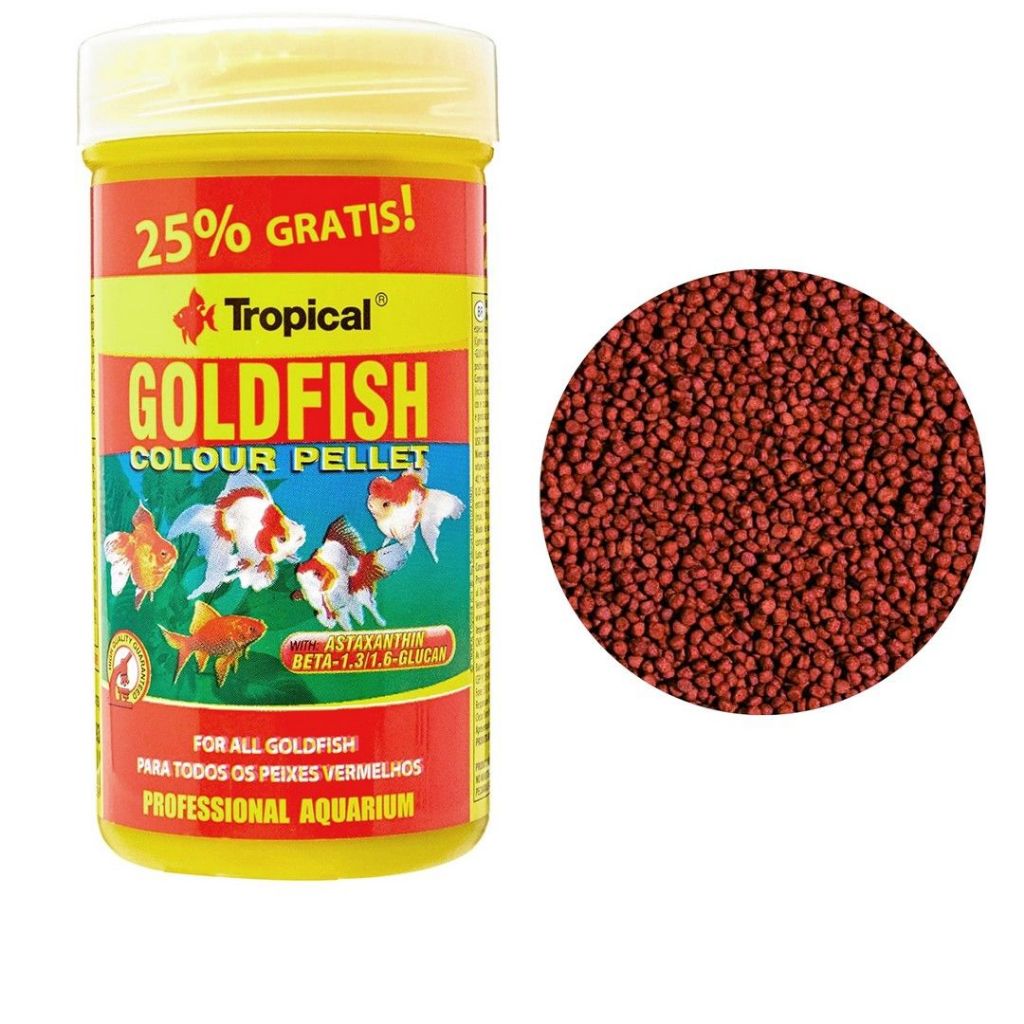 Ração Tropical Peixe Goldfish Colour Pellet 45g - 25% grátis