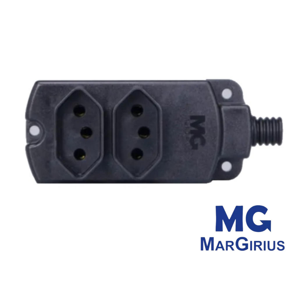 Tomada Barra Dupla 2p+t 20a Tmu2-320 Preto - Margirius