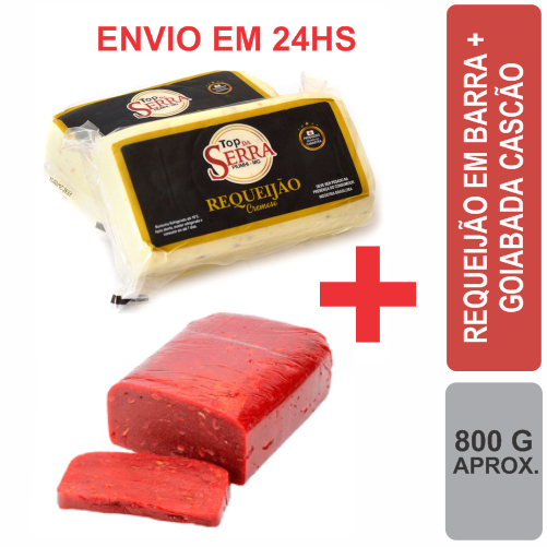 Goiabada Cascão ARTESANAL + REQUEIJÃO EM BARRA - 500g - Serra da Canastra