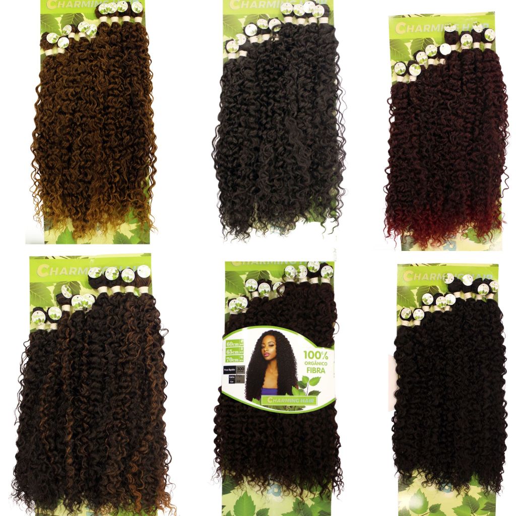 Entrelace cacheado ANJO PLUS 100% bio fibra charming hair 60cm 65cm 70cm macio