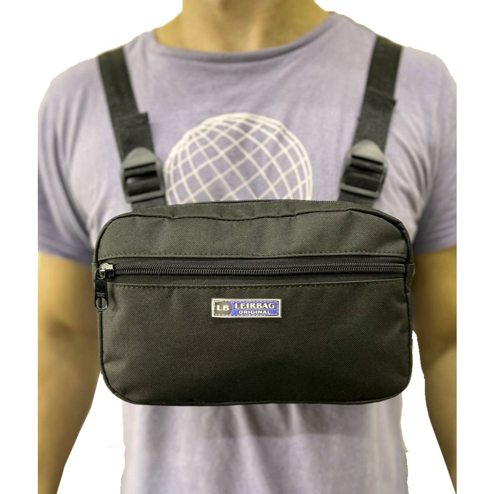 Bolsa Peitoral Chest Bag Colete Tático Motoboy Pochete Frontal Leirbag Bolsas